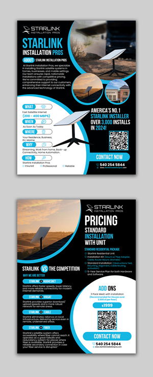 Flyer Design by debdesign for Starlink Installation Pros | Design: #34606354