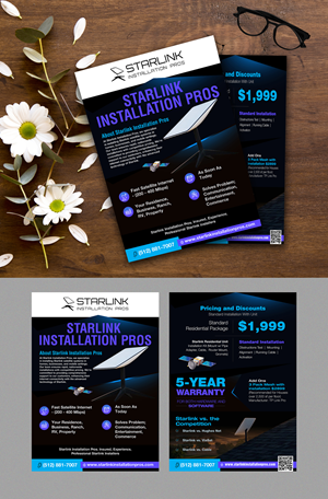 Flyer Design by 123graphics for Starlink Installation Pros | Design: #34607060