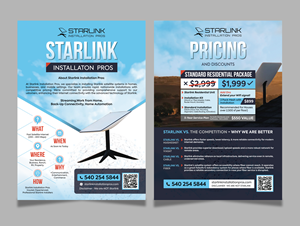 Flyer Design by saurov for Starlink Installation Pros | Design: #34605881