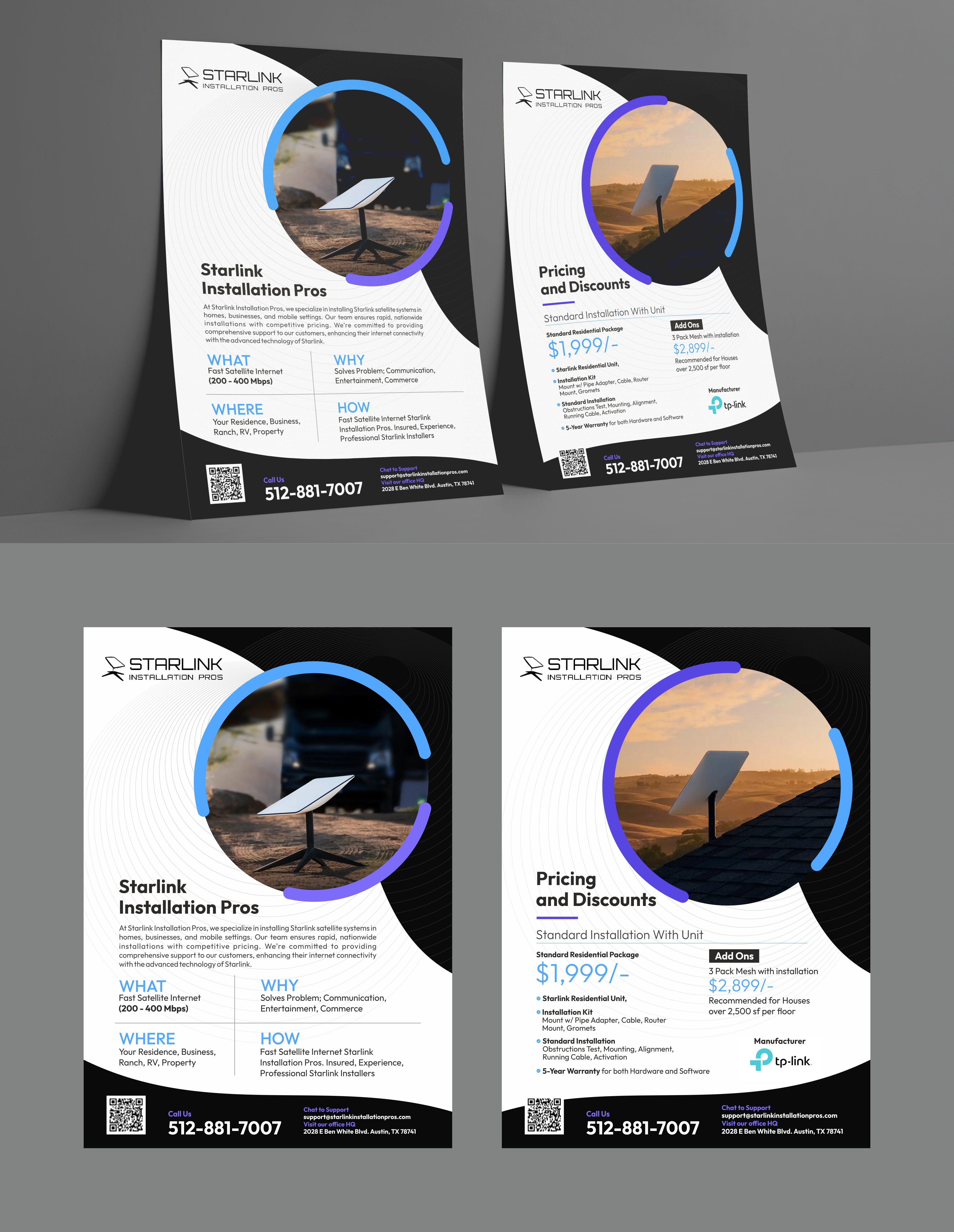 Flyer Design by DIGIPIX for Starlink Installation Pros | Design #34600029