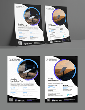 Flyer Design by DIGIPIX for Starlink Installation Pros | Design: #34600029