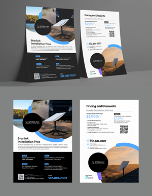 Flyer Design by DIGIPIX for Starlink Installation Pros | Design: #34600280