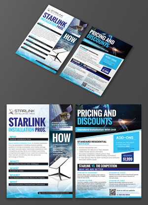 Flyer Design by Impressive Designs for Starlink Installation Pros | Design #34611530