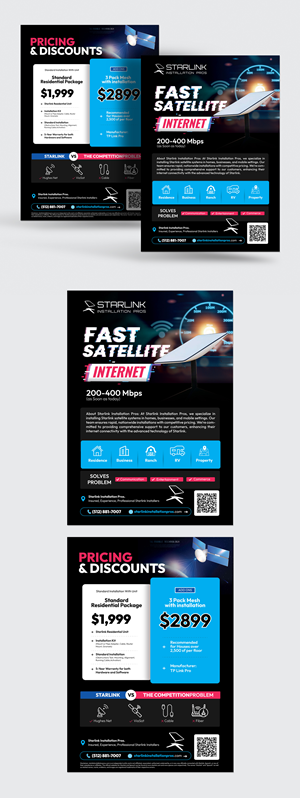 Flyer Design by vcreatived for Starlink Installation Pros | Design: #34613566