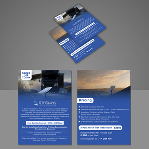 Flyer Design by TuktukiShree for Starlink Installation Pros | Design: #34604872