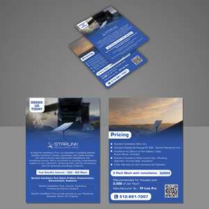 Flyer Design by TuktukiShree for Starlink Installation Pros | Design: #34623104