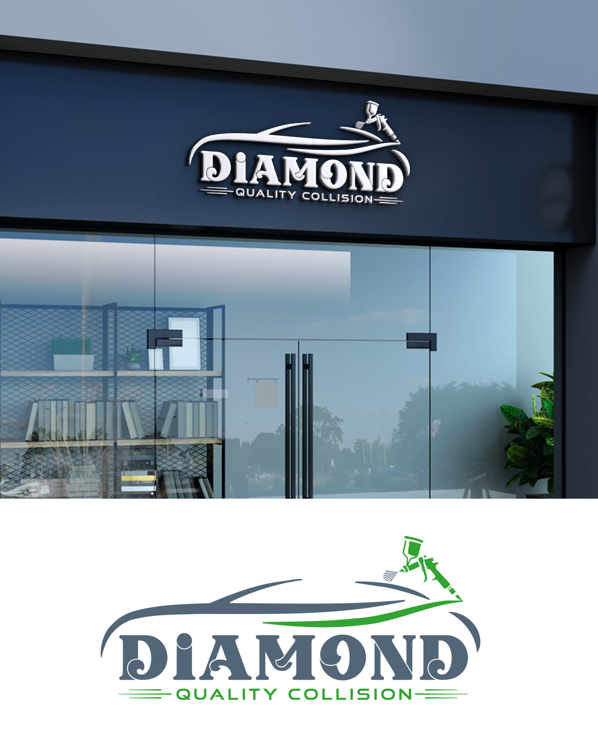 Logo Design by mahfuz1450r for Diamond Quality Collision | Design #34833212