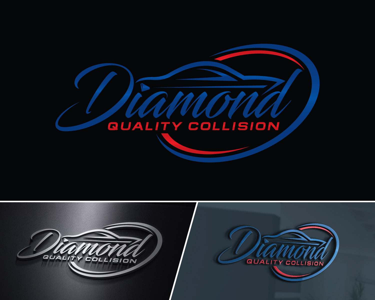 Logo Design by Atec for Diamond Quality Collision | Design #34598616