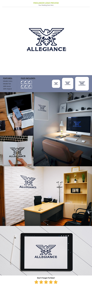 Logo Design by VectorForge for Allegiance Custom Products | Design: #34609435