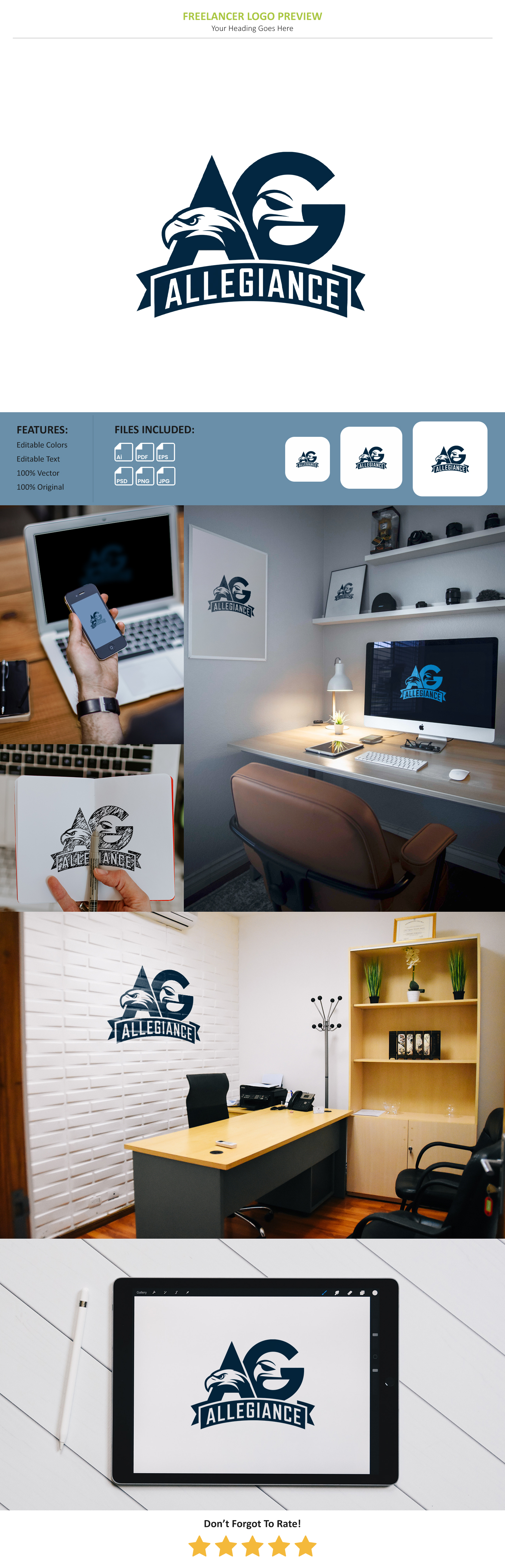 Logo Design by VectorForge for Allegiance Custom Products | Design #34609436