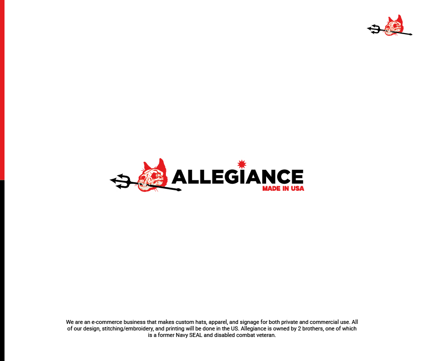 Design de Logo par Kamal Mangache pour Allegiance Custom Products | Design #34640552