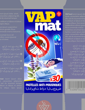 Diseño de Empaque por Full-head para VAP mat | Diseño: #34651817