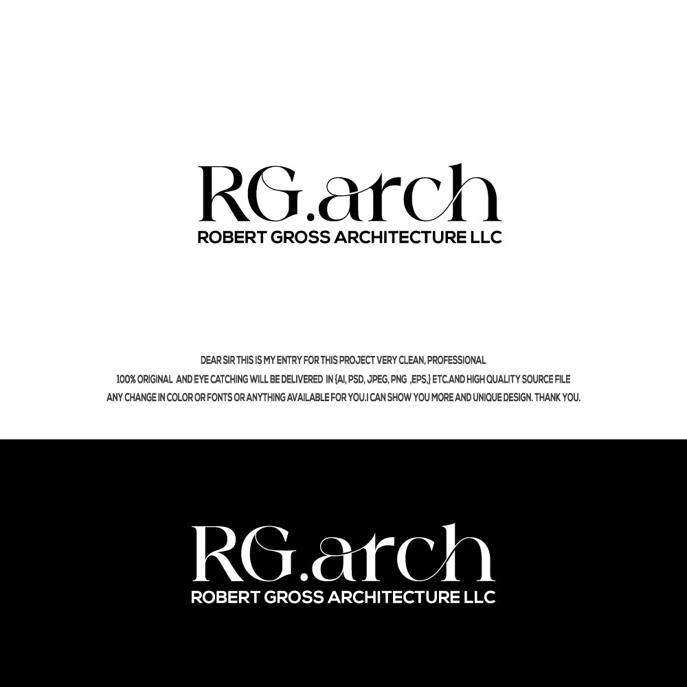 Logo Design by Hossainlogo324 for Robert Gross Architecture LLC | Design #34622371