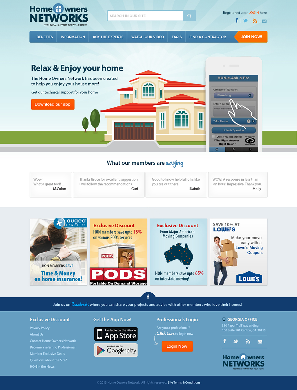 Diseño Web por Designer Sujay para Homeownersnetwork | Diseño #3162494