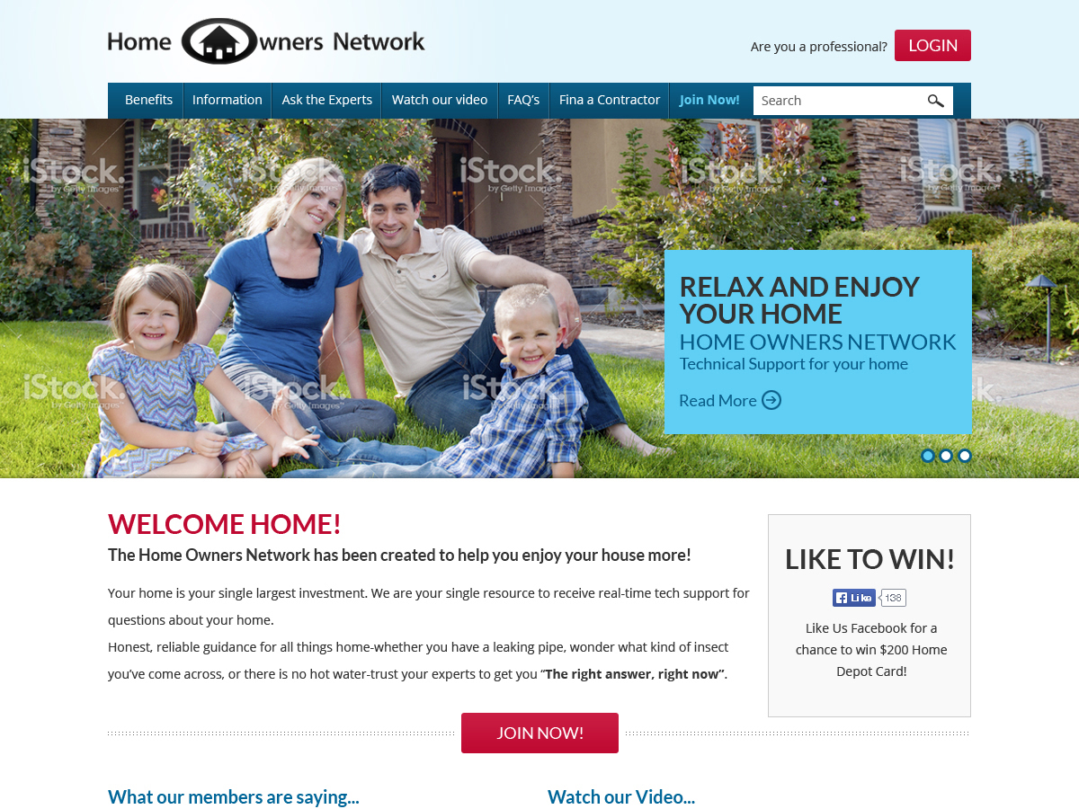 Diseño Web por Manuli para Homeownersnetwork | Diseño #3164455