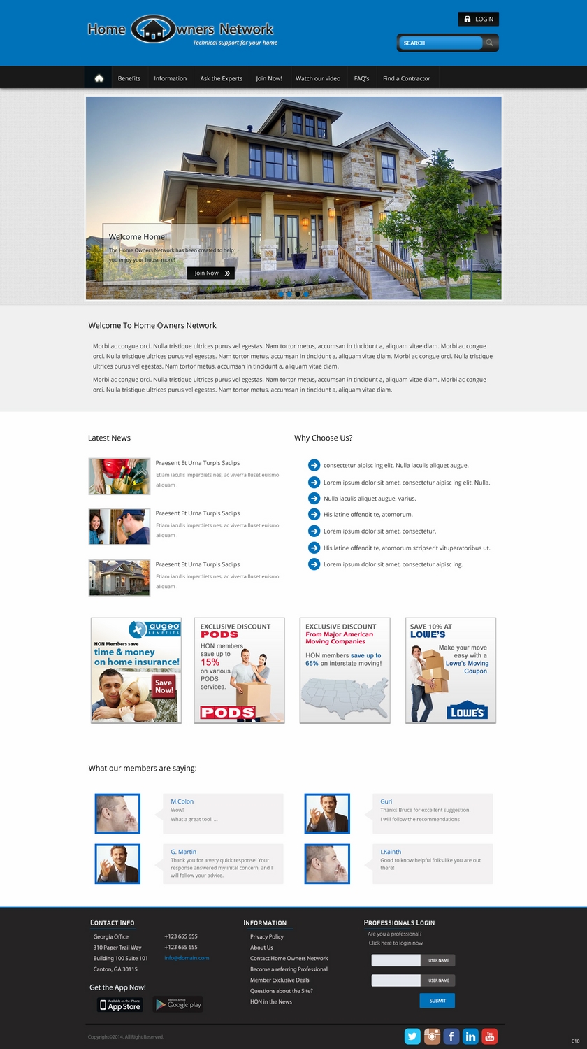 Diseño Web por pb para Homeownersnetwork | Diseño #3161835