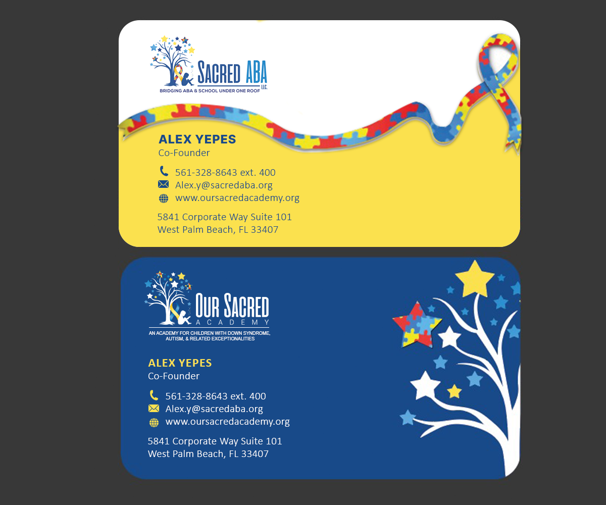 Diseño de Tarjeta de Presentación por Andrés Sebastián para Sacred ABA LLC.  | Diseño #34609116