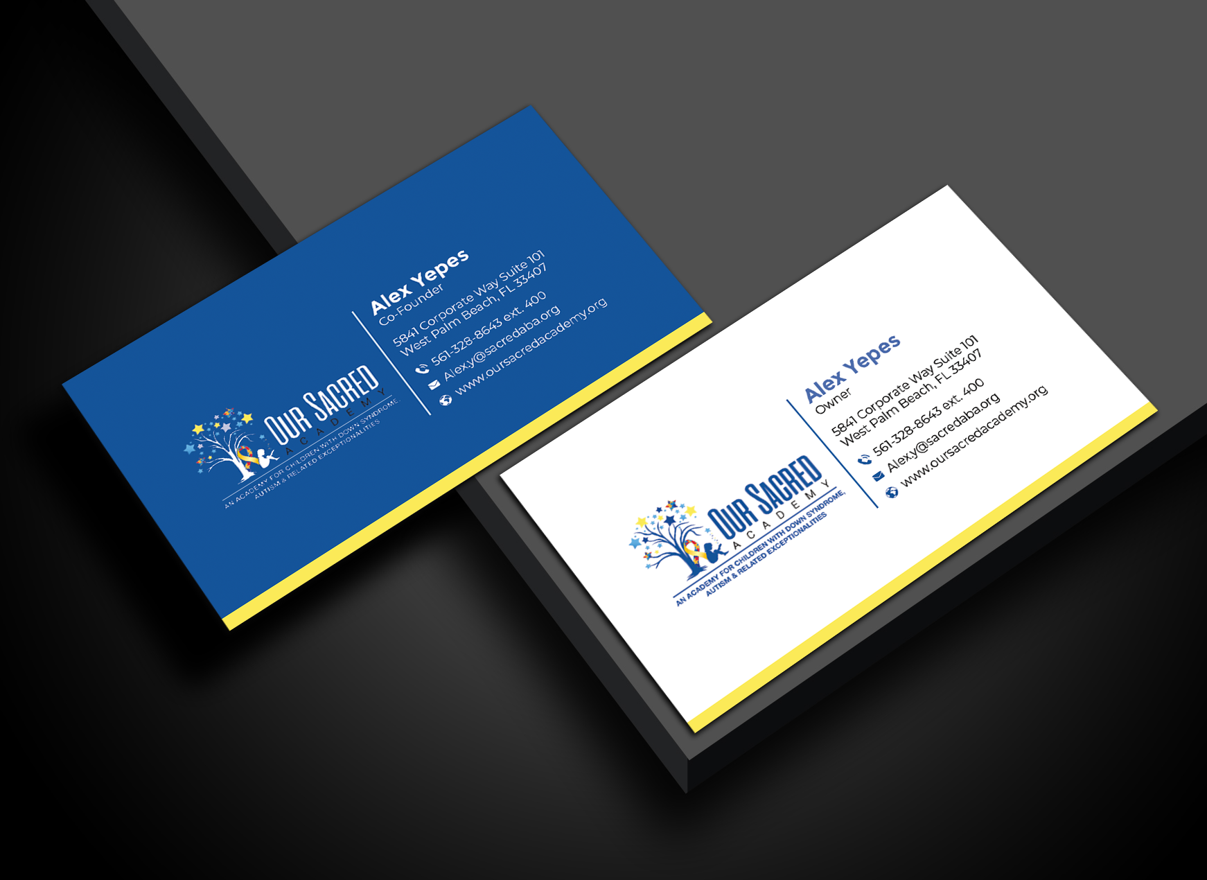 Business Card Design by Graphixpointt for Sacred ABA LLC.  | Design #34612451