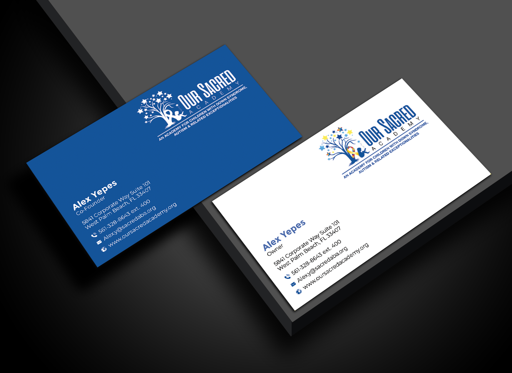 Business Card Design by Graphixpointt for Sacred ABA LLC.  | Design #34612650