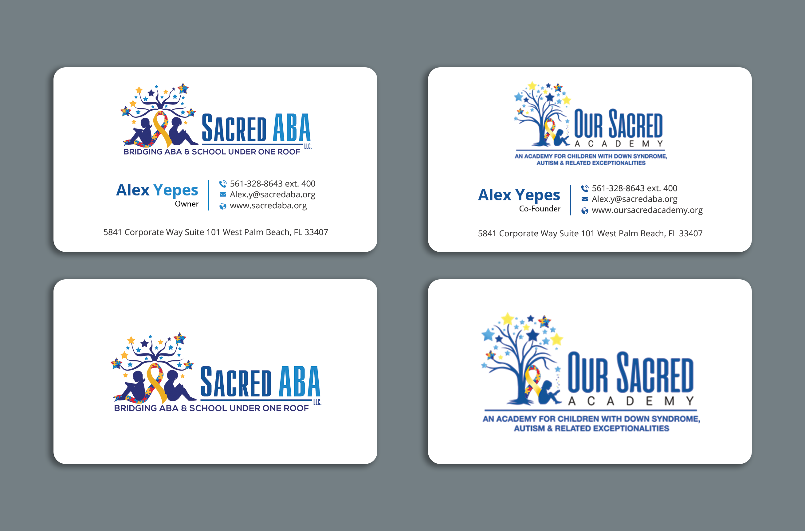 Business Card Design by Expert Bappy for Sacred ABA LLC.  | Design #34614255