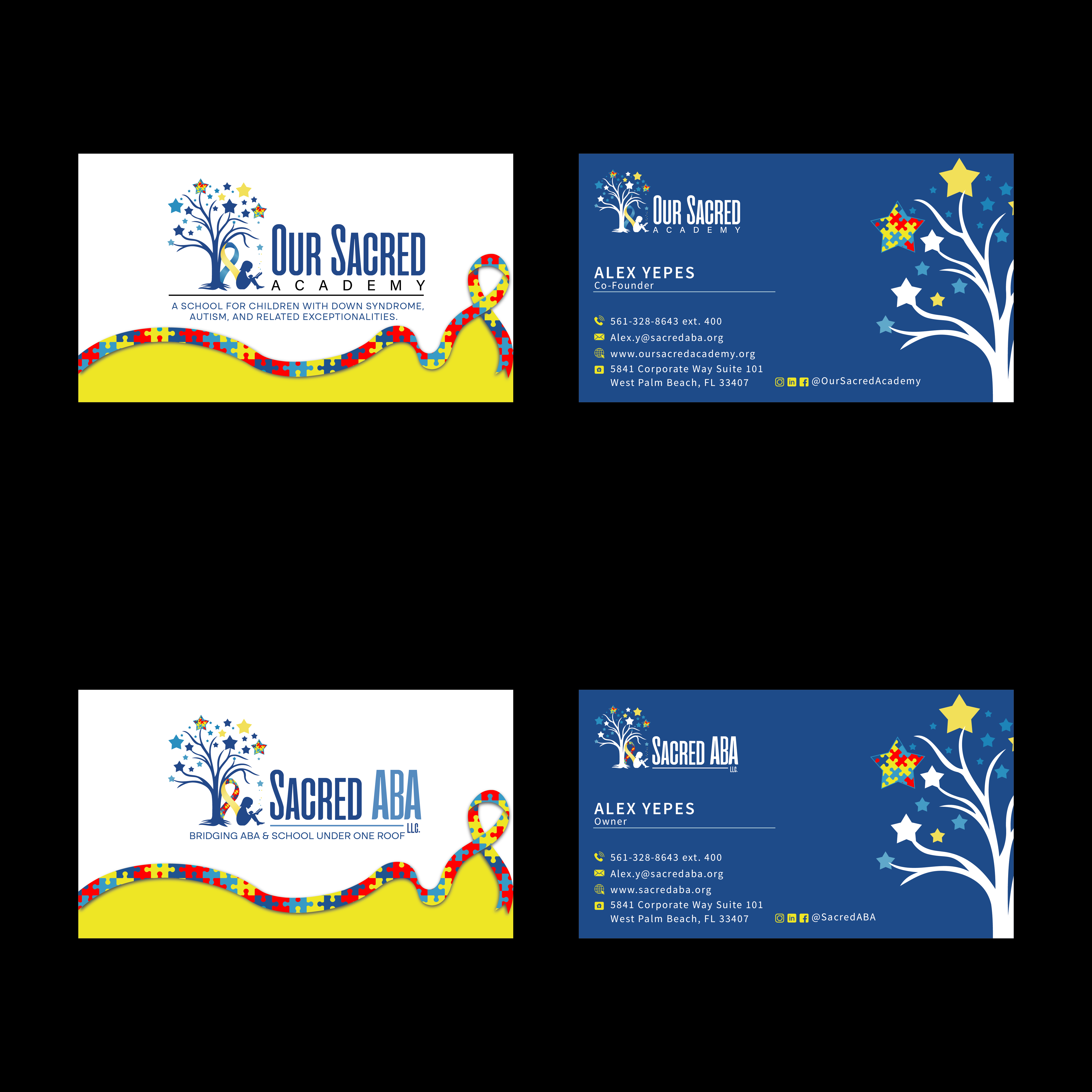 Business Card Design by TDAC for Sacred ABA LLC.  | Design #34613765