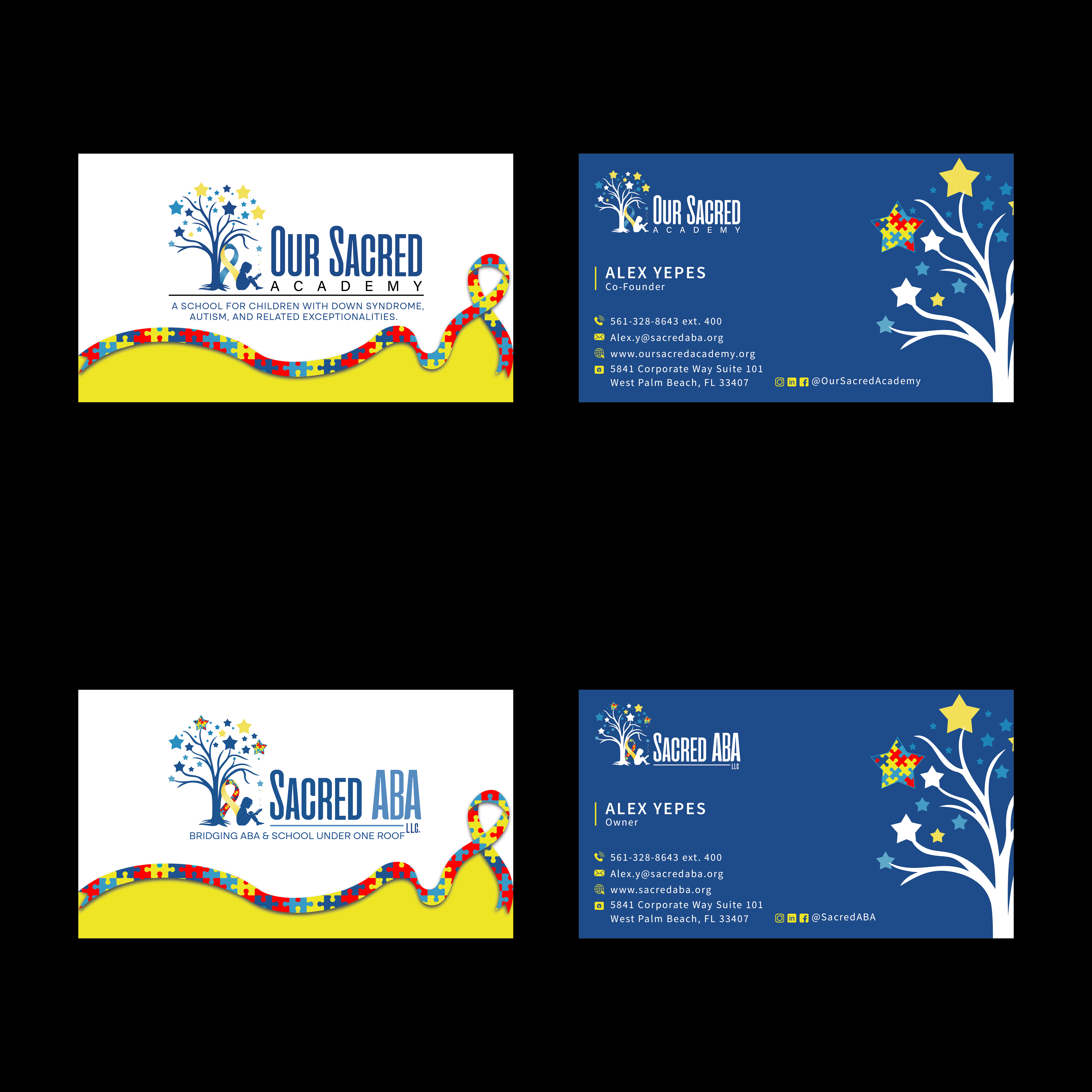 Business Card Design by TDAC for Sacred ABA LLC.  | Design #34635186