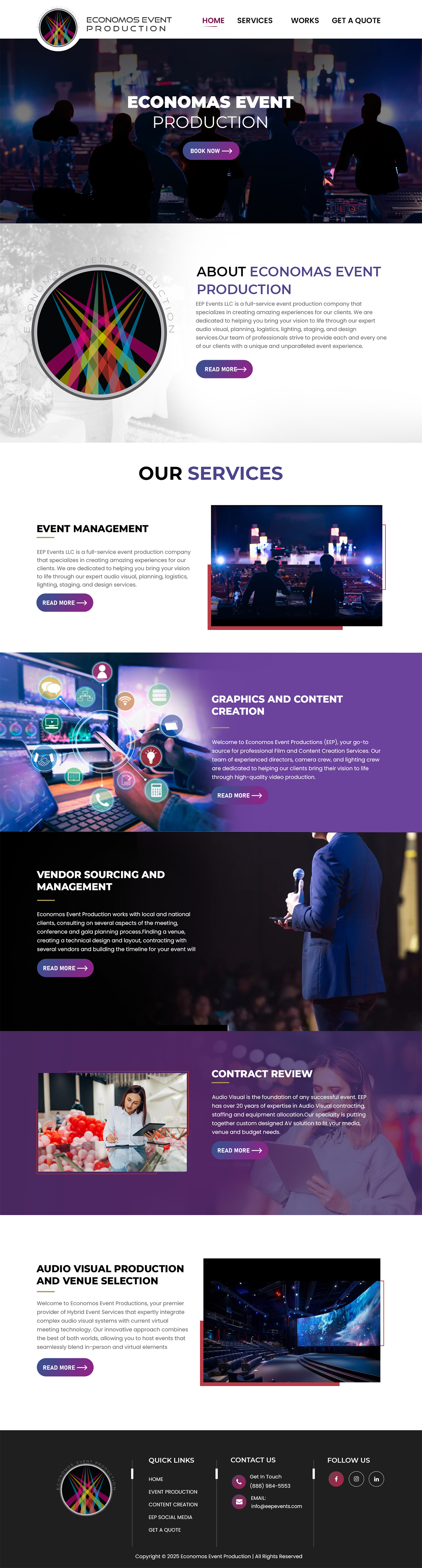Wix Design by MAHABA for EEP Events LLC | Design #34627562