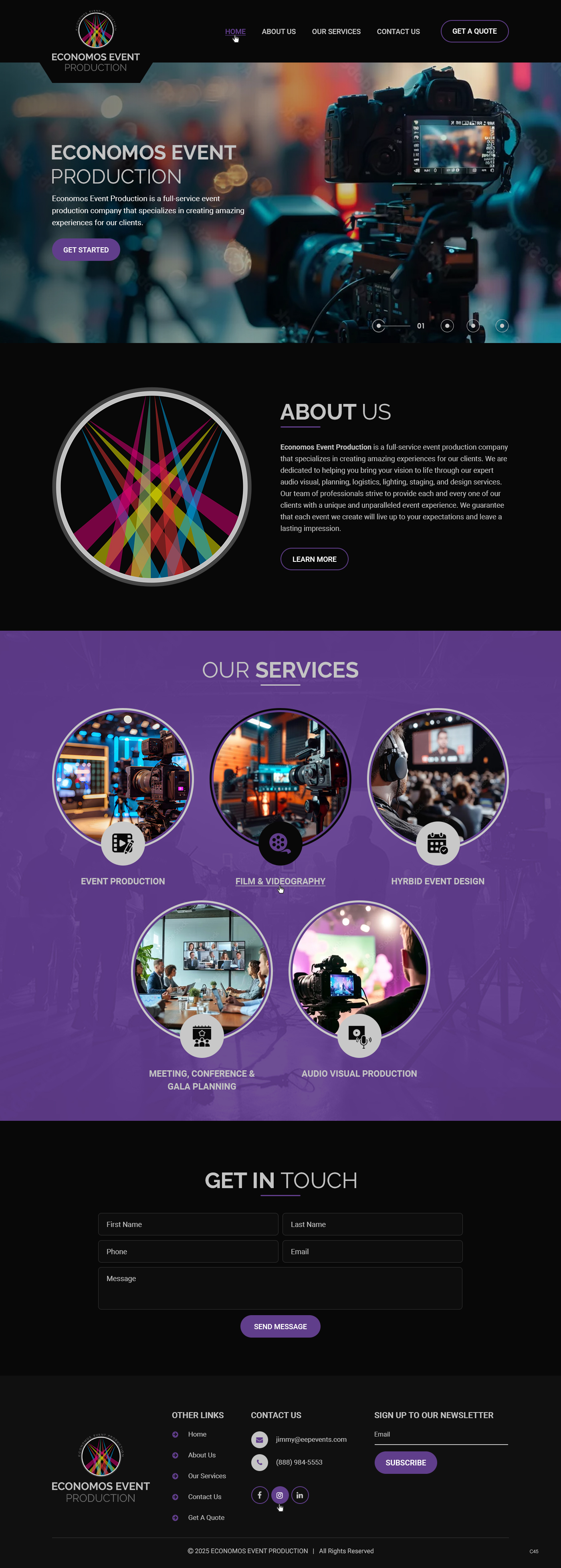 Wix Design by pb for EEP Events LLC | Design #34626269