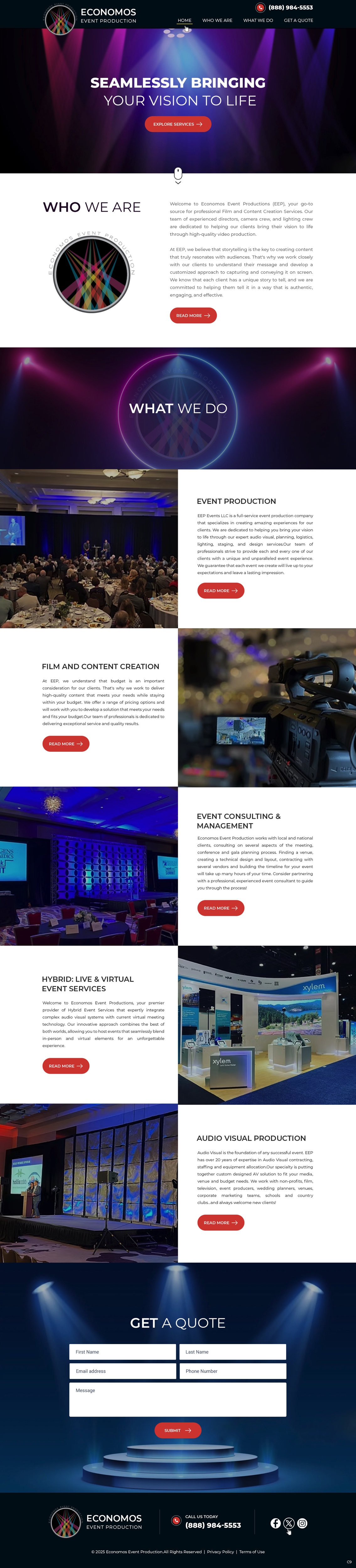 Wix Design by pb for EEP Events LLC | Design #34626272