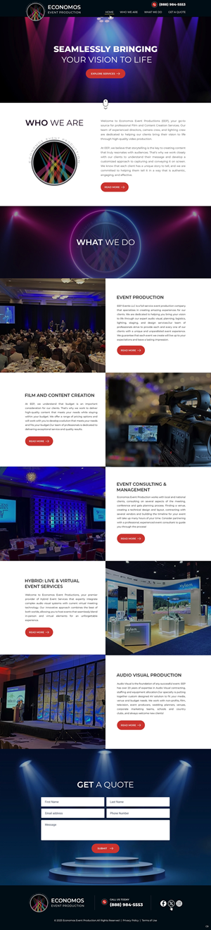 Diseño Wix por pb para EEP Events LLC | Diseño: #34626272