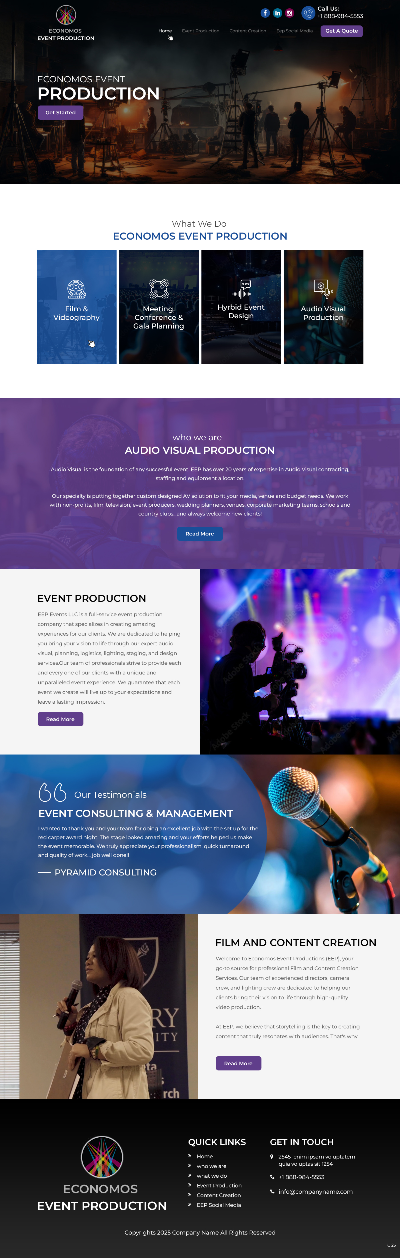 Diseño Wix por pb para EEP Events LLC | Diseño #34626273