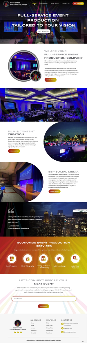 Wix Design by pb for EEP Events LLC | Design: #34626277