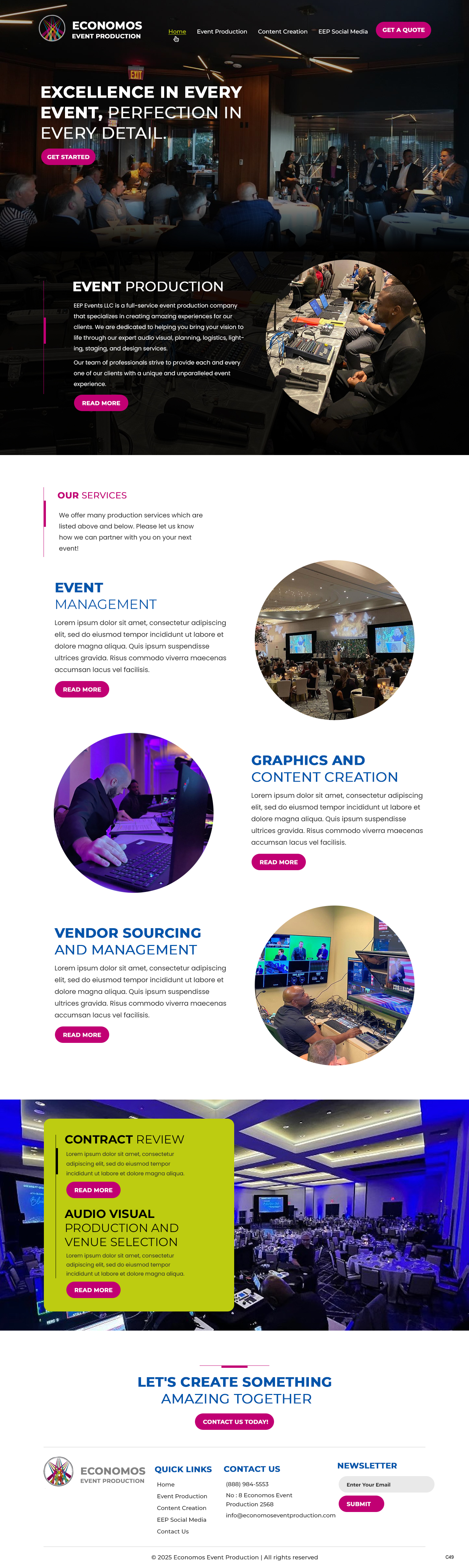Wix Design by pb for EEP Events LLC | Design #34626279