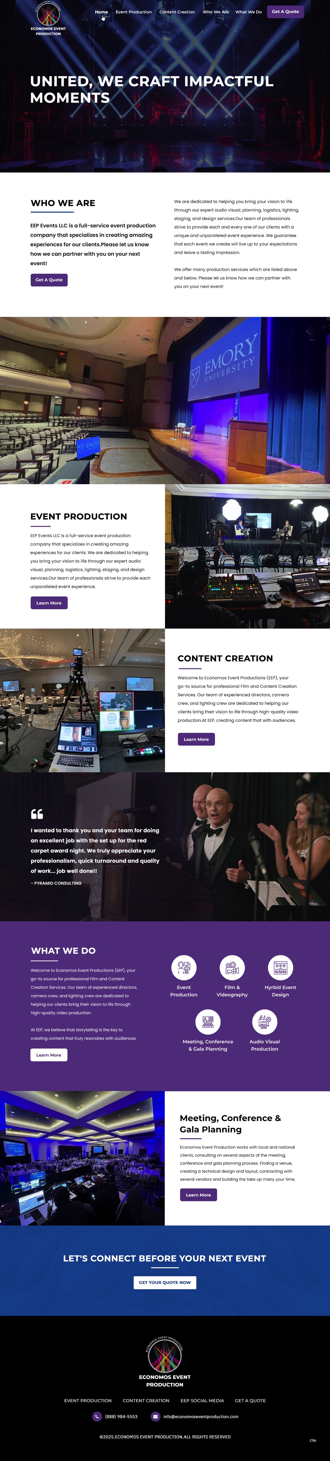 Wix Design by pb for EEP Events LLC | Design #34626280