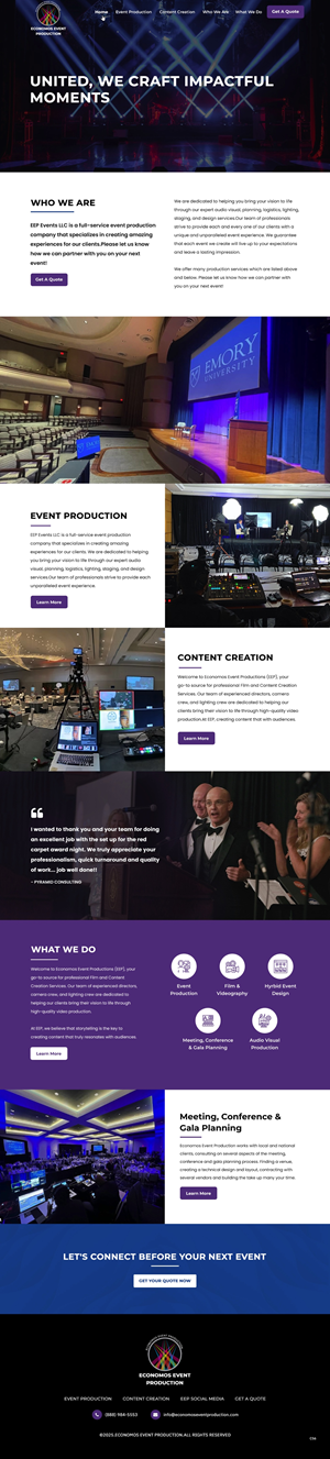 Wix Design by pb for EEP Events LLC | Design: #34626280