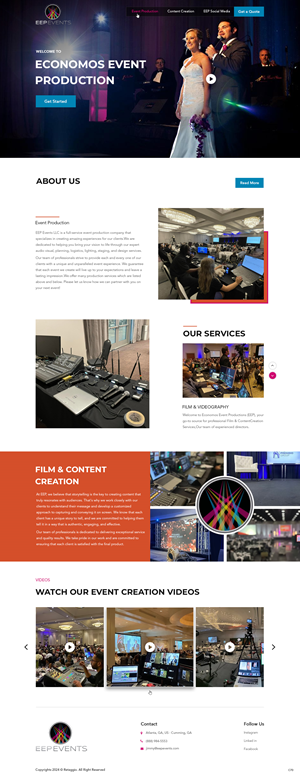 Diseño Wix por pb para EEP Events LLC | Diseño: #34626288