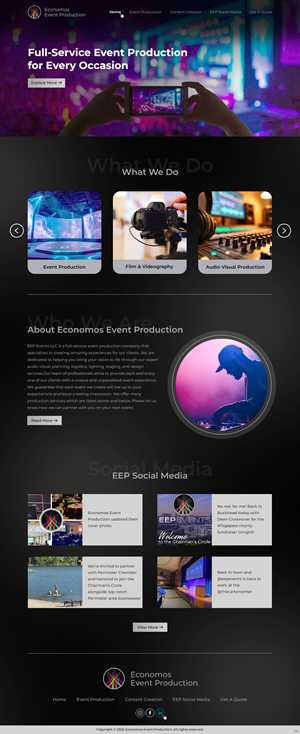 Diseño Wix por pb para EEP Events LLC | Diseño: #34626289