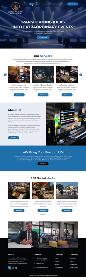 Diseño Wix por pb para EEP Events LLC | Diseño: #34626290