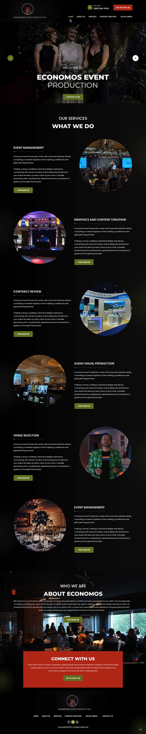 Diseño Wix por pb para EEP Events LLC | Diseño: #34626291