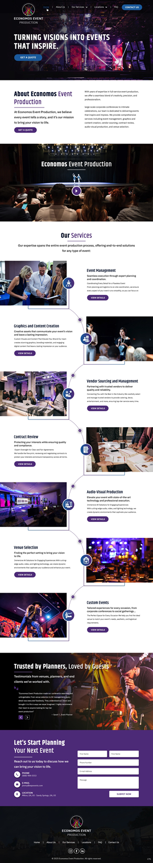 Wix Design by pb for EEP Events LLC | Design #34626296