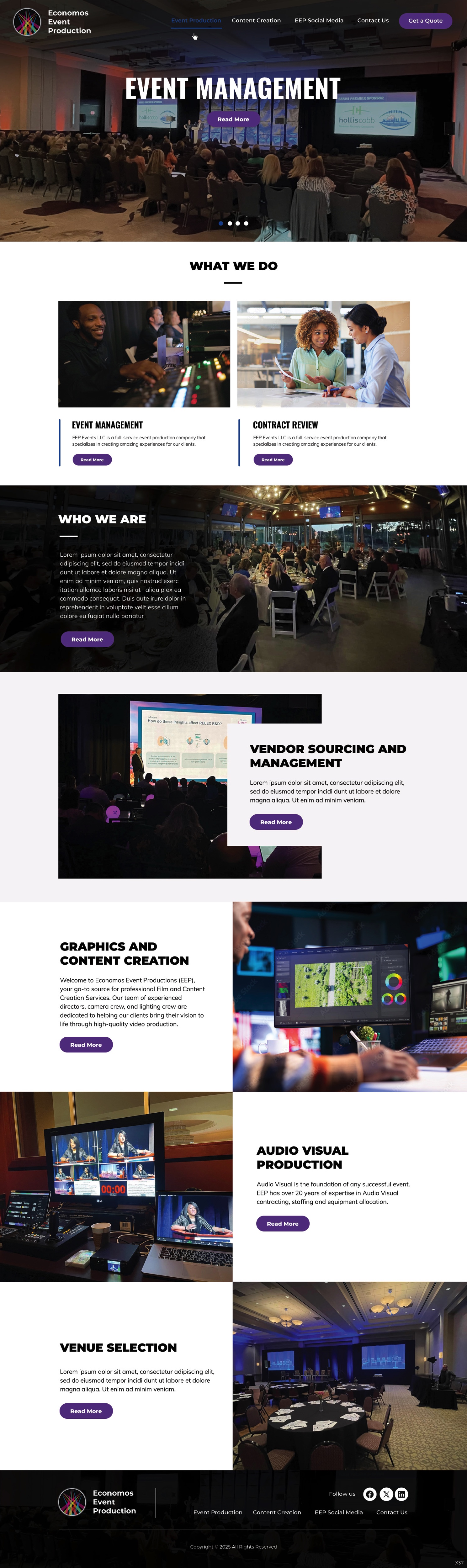 Wix Design by pb for EEP Events LLC | Design #34626297
