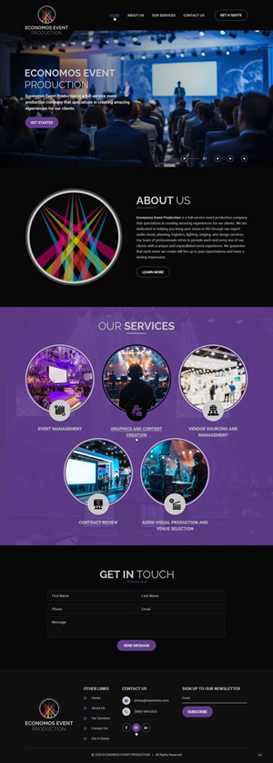 Diseño Wix por pb para EEP Events LLC | Diseño: #34632633