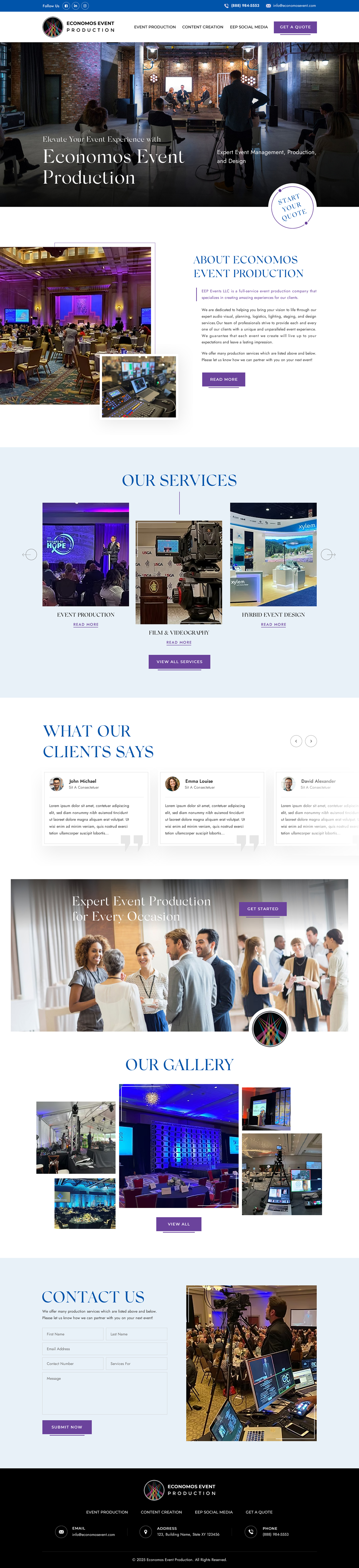 Wix Design by Sbss for EEP Events LLC | Design #34624673
