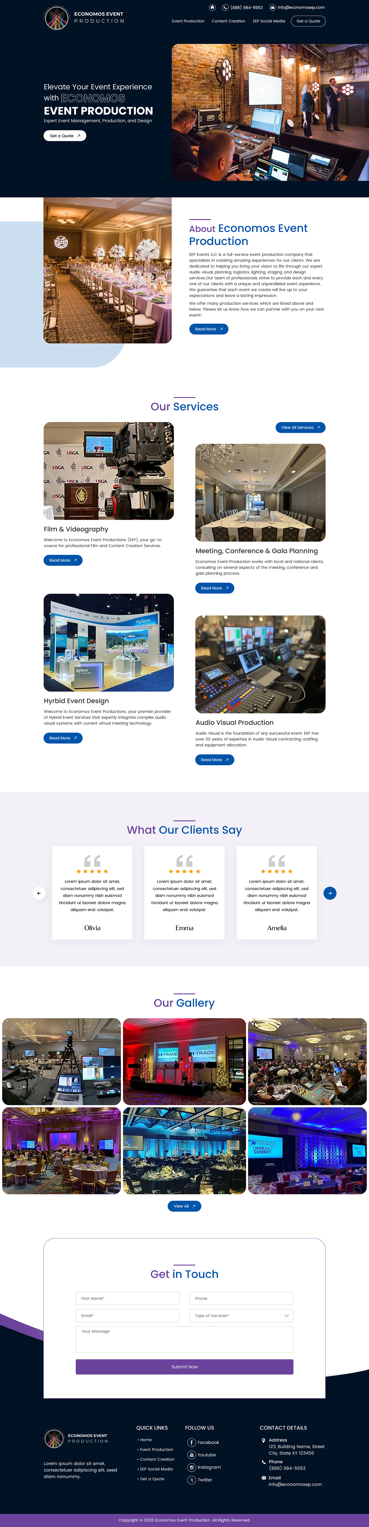 Wix Design by Sbss for EEP Events LLC | Design #34624674