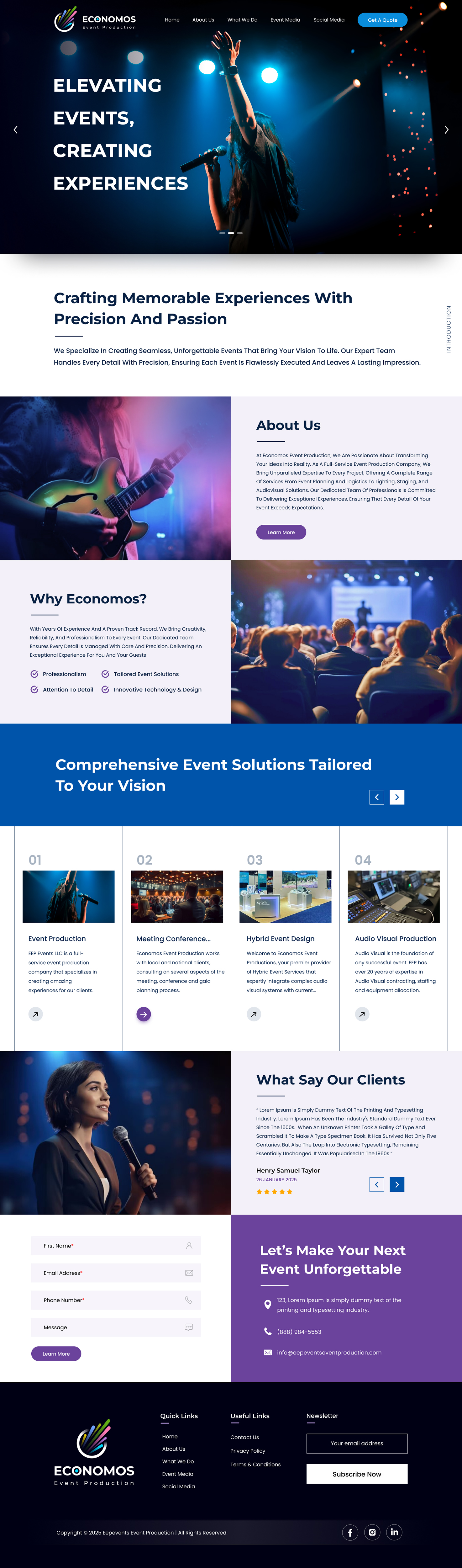 Wix Design by Sbss for EEP Events LLC | Design #34624924