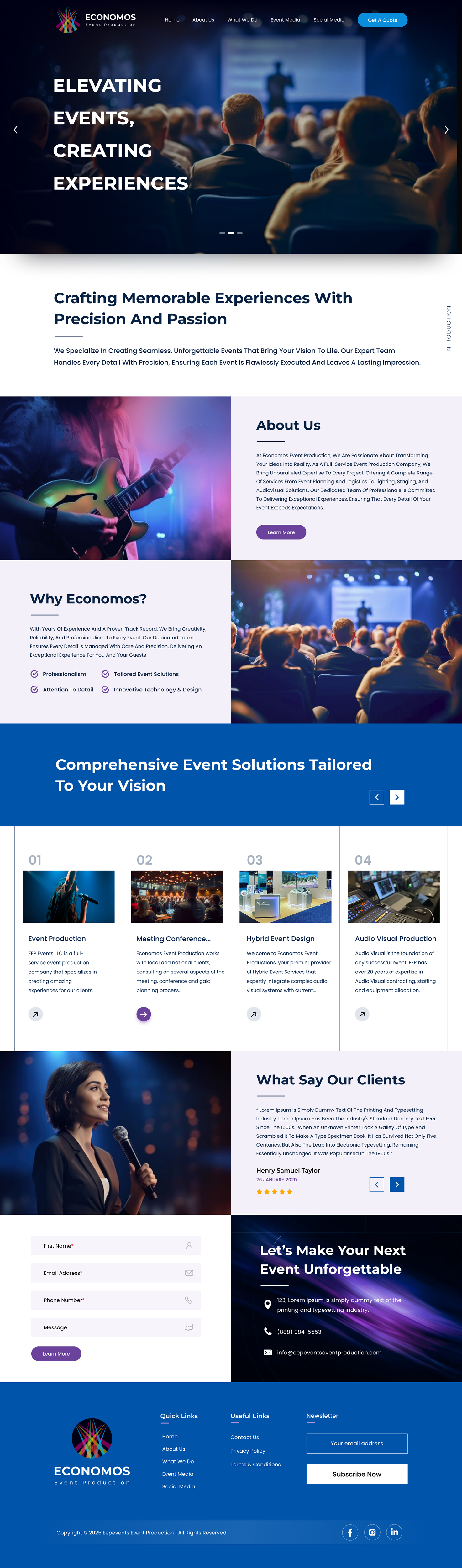 Wix Design by Sbss for EEP Events LLC | Design #34624925