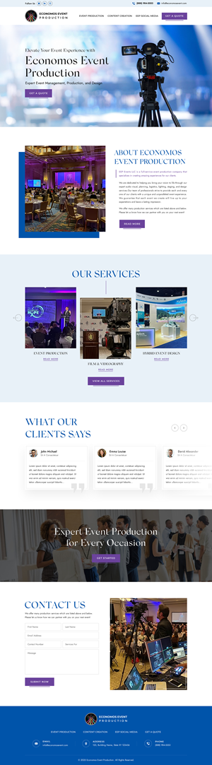 Diseño Wix por Sbss para EEP Events LLC | Diseño: #34626146