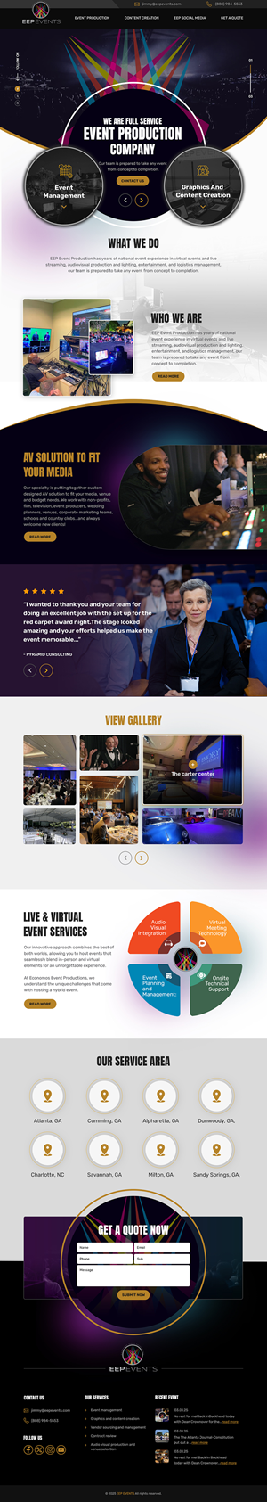 Wix Design by sai.designer87 for EEP Events LLC | Design: #34625318