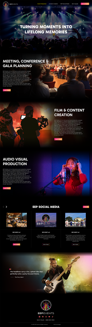 Diseño Wix por lemosys infotech para EEP Events LLC | Diseño: #34624751