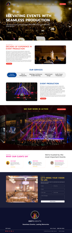 Diseño Wix por lemosys infotech para EEP Events LLC | Diseño: #34652084